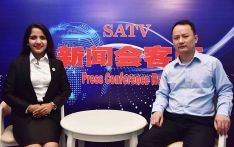 SATV News Conference Room interview with Mr. Zheng Jinmu, Regional Manager of South Asia of Zoomlion, a leading Chinese heavy industry company
