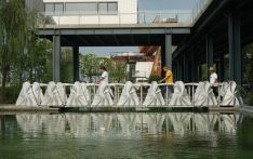 China's 1st 3D-printed retractile bridge unveiled in Shanghai