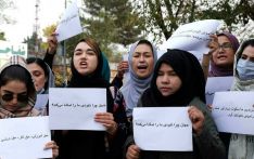 अफगानिस्तानको संकटप्रति विश्वको मौन विरोधमा महिलाहरूको विरोध