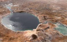 NASA公布数十亿年前火星湖泊复原图