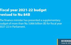 Fiscal year 2021-22 budget revised to Nu 84B