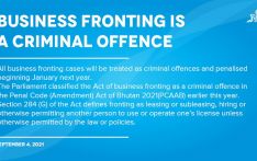 Business fronting is a criminal offence