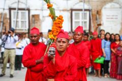 2020尼泊尔民众庆祝德赛节