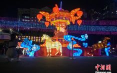 香港维多利亚公园举行中秋彩灯展
