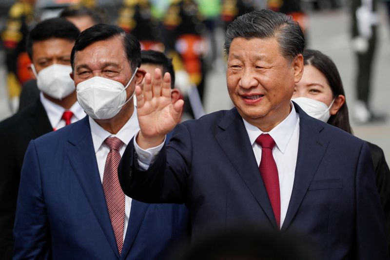 Chinese President Xi Jinping arrives for the G20 summit in Indonesia on November 14, 2022. 