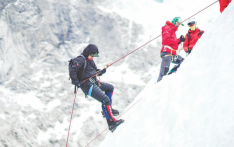 Ropes on climbing routes litter Mount Everest
