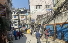 （组图）尼泊尔泰米尔区杂乱无章的电线被拆除