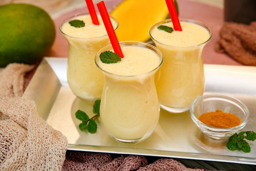 Indian-Mango-Lassi-smoothie-with-yogurt-soy-milk-a