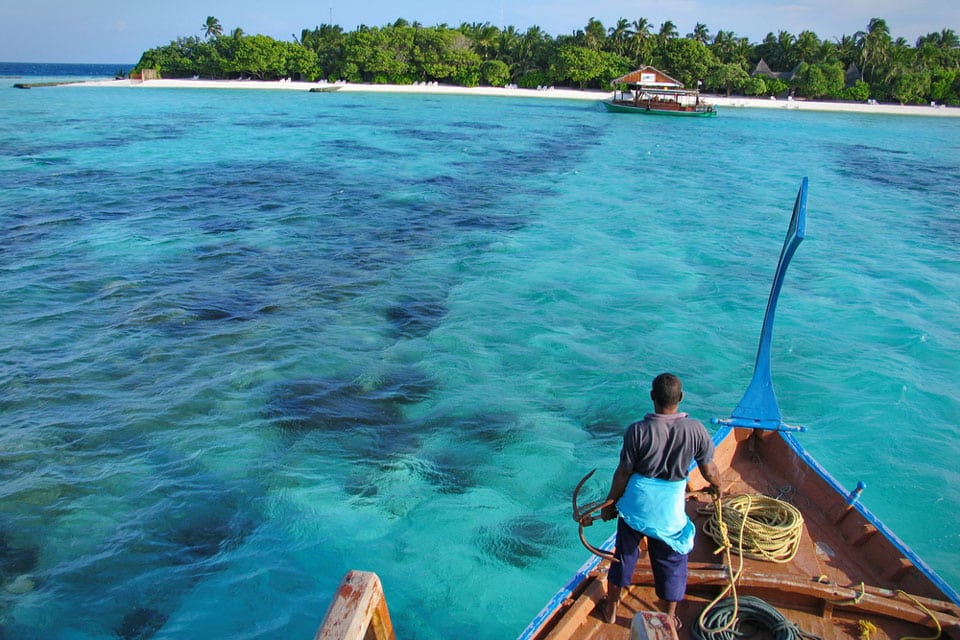 马尔代夫的渔船