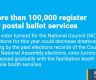 More than 100,000 register for postal ballot services 