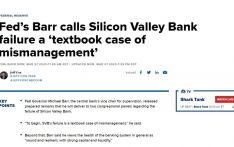 美联储副主席：硅谷银行倒闭是管理不善的教科书式案例