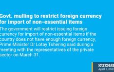 Govt. mulling to restrict foreign currency for import of non-essential items