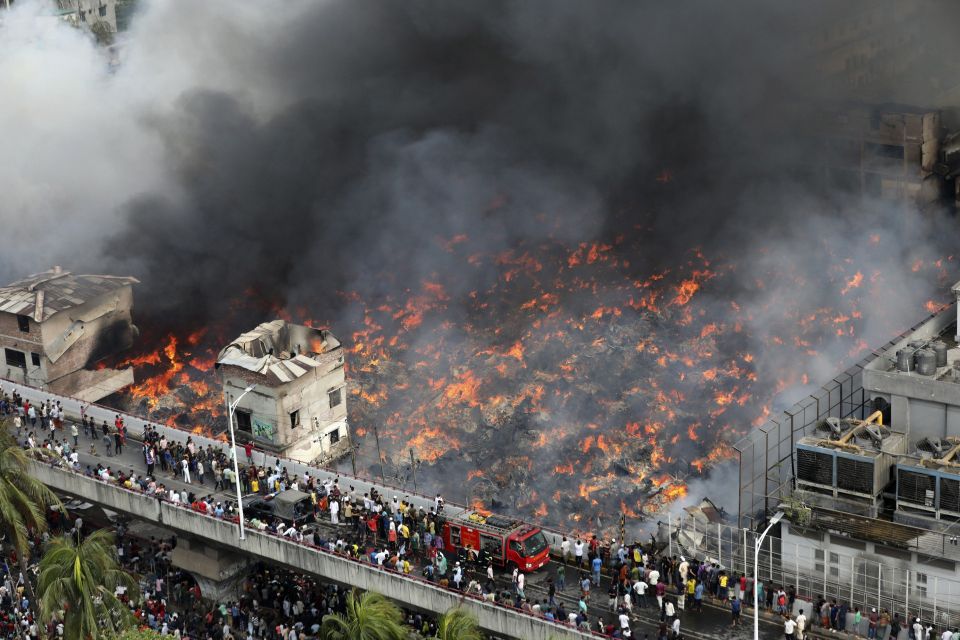 孟加拉市场大火