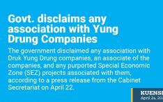 Govt. disclaims any association with Yung Drung Companies 