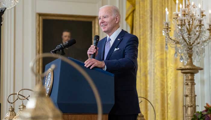 United States President Joe Biden speaks during the Eid reception held at the White House on May 1, 2023. — Twitter/@POTUS