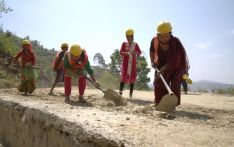 With men away in India for work, women fill void in construction 