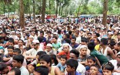 Human chain, rallies in Rohingya camps to protest against conspiracy to stop repatriation
