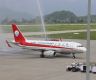 International flight for the first time at Pokhara International Airport