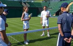 Royalty and Tennis collide: Kate plays doubles with Federer at Wimbledon