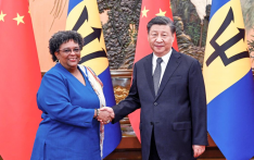 Xi meets with Barbados PM