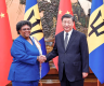 Xi meets with Barbados PM