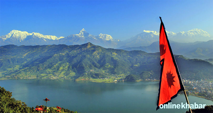 Fewa-Tal-and-Nepal-Flag