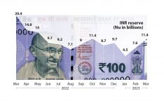INR reserves plummet by 44 percent in last one year