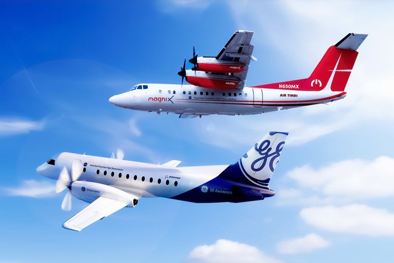 GE Aerospace and magniX have revealed the paint schemes of the hybrid electric aircraft they will fly as part of NASA's Electrified Powertrain Flight Demonstration (EFPD) project.