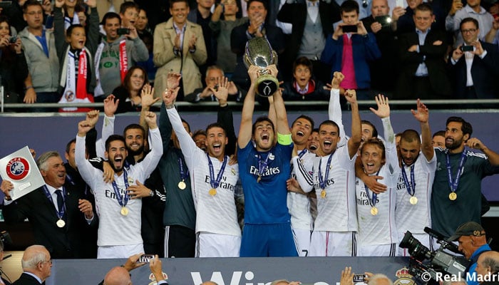 Real Madrid celebrate 9th anniversary of historic European Super Cup win vs Sevilla. Real Madrid