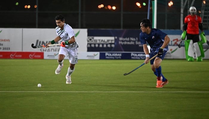 Glimpse of the match between Pakistan and Japan. — AHF