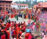 Teej coloured Pashupatinath and other Shiva temples all Red Today