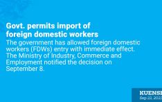 Govt. permits import of foreign domestic workers