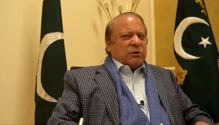 Nawaz Sharif. The screengrab of a Twitter video.