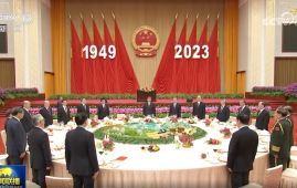 视频： 庆祝中华人民共和国成立74周年招待会在京举行 习近平发表重要讲话