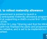 Govt. to rollout maternity allowance