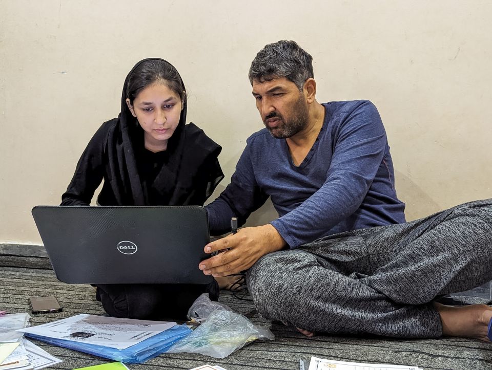 Afghan family in Pakistan