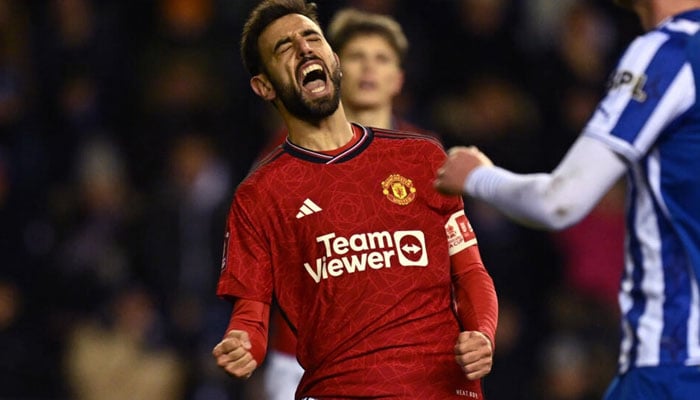 Bruno Fernandes scored in Man Utds 2-0 FA Cup win at Wigan on Monday. — AFP