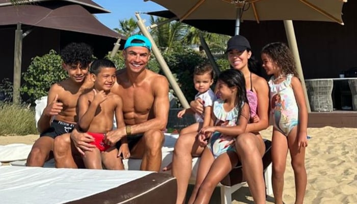 Football star Cristiano Ronaldo pictured with his family. — Instagram/cristiano