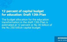 12 percent of capital budget for education: Draft 13th Plan