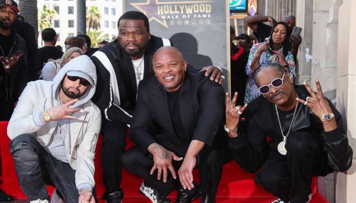 Snoop Dogg, Eminem reunite with Dr. Dre at Hollywood Walk of Fame ceremony