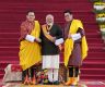 His Majesty the King presents Order of Druk Gyalpo to Prime Minister of India, Shri Narendra Modi