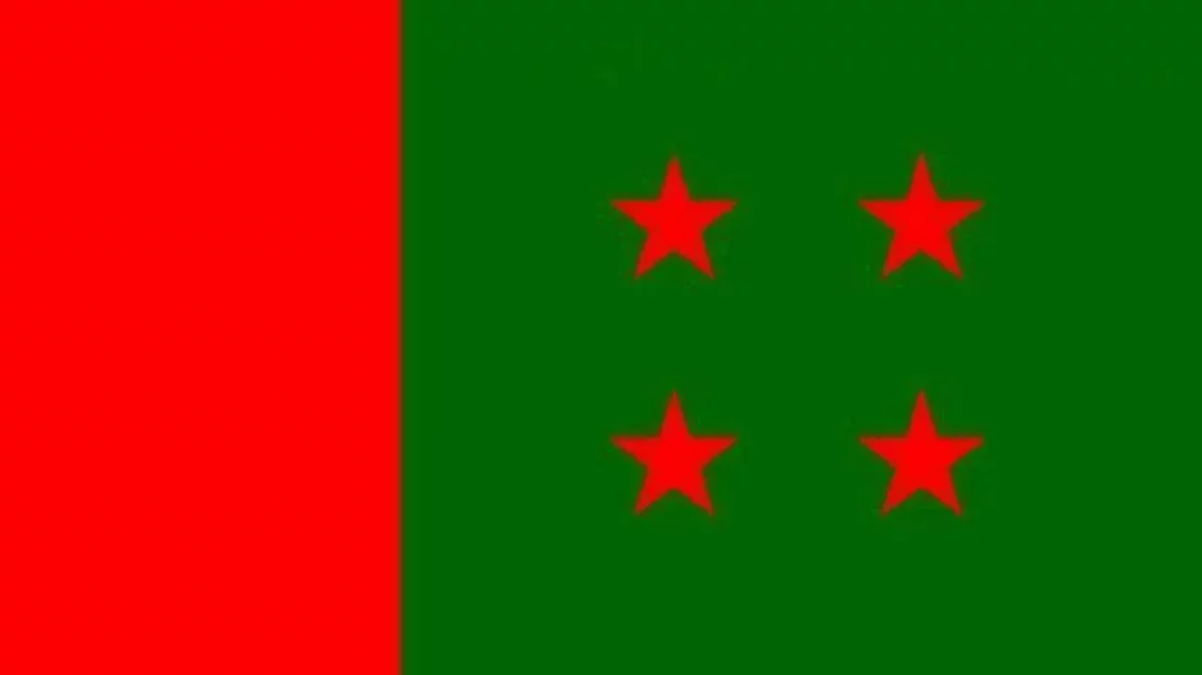 The party flag of Awami League . Photo: Collected