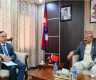 陈松大使拜会尼泊尔国防部长哈里·普拉萨德·乌普雷提