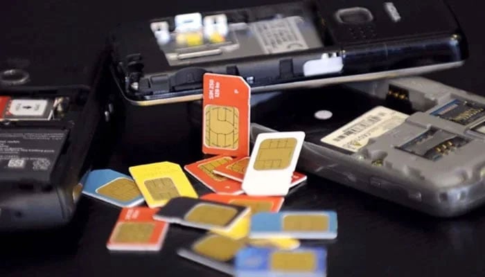 A representational image of several SIM cards. — AFP/File