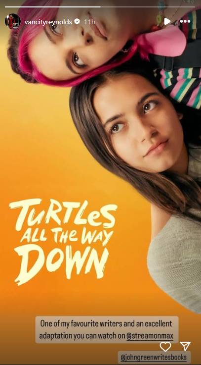 Ryan Reynolds showers praises on John Greens adaptation Turtles All the Way