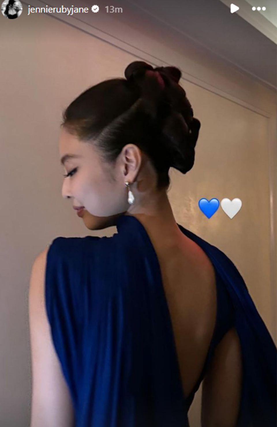 jennie blackpink blue dress Poster