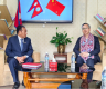 陈松大使拜会尼泊尔新任文化、旅游与民航部部长希特·巴哈杜尔·塔芒