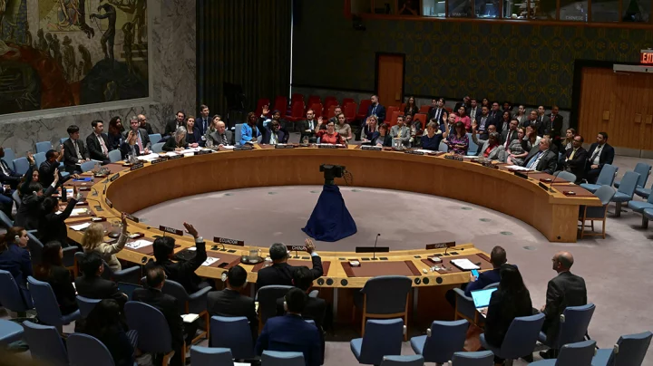 Members of the UN Security Council vote on a US-drafted resolution backing a proposal outlined by US President Joe Biden for a ceasefire between Israel and Hamas in the Gaza Strip, at UN headquarters in New York City, US, on June 10, 2024. Photo: Reuters