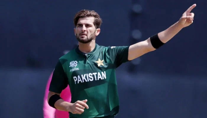 Shaheen Afridi celebrates after taking a wicket in T20 World Cup 2024. — ICC/File