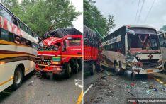 Two injured in Indian bus-Nepali truck collision in Simaltaal, bus driver absconding